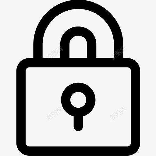 挂锁互联网技术6线性图标svg_新图网 https://ixintu.com 互联网技术6 挂锁 线性
