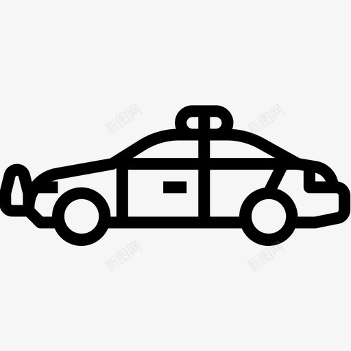 警车运输95直线型图标svg_新图网 https://ixintu.com 直线型 警车 运输95