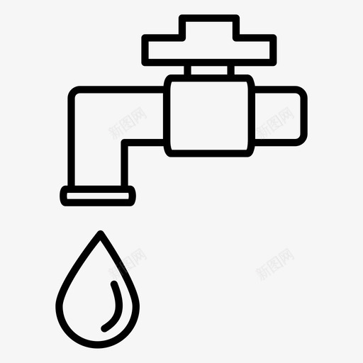 水龙头水管水图标svg_新图网 https://ixintu.com 水 水管 水龙头