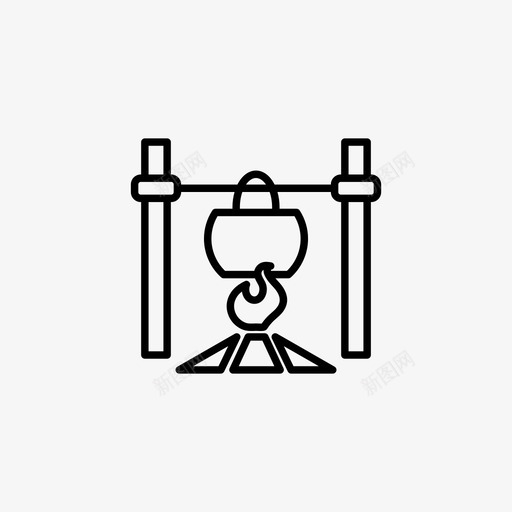 烹饪烧烤度假图标svg_新图网 https://ixintu.com 夏季 度假 旅行 烧烤 烹饪