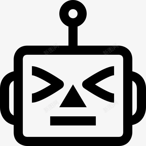 可爱的机器人惊呆了生气了化身图标svg_新图网 https://ixintu.com 化身 可爱的机器人惊呆了 机器 生气了 表情符号