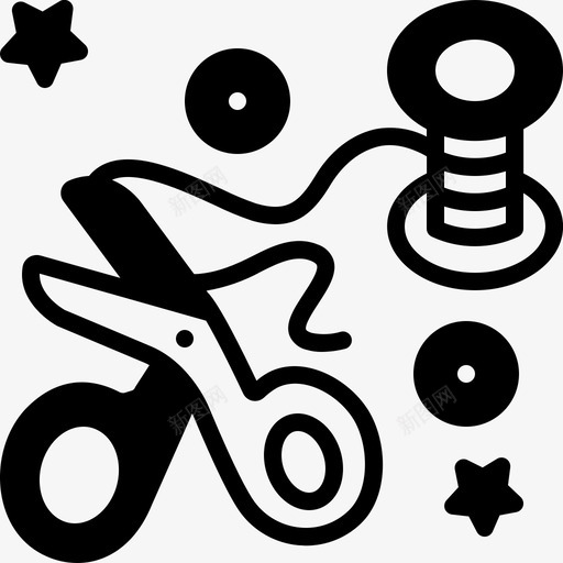 手工制作物品剪刀图标svg_新图网 https://ixintu.com 剪刀 手工制作 文具 物品 线