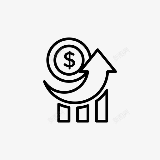图形银行美元图标svg_新图网 https://ixintu.com 图形 美元 货币 金融 银行