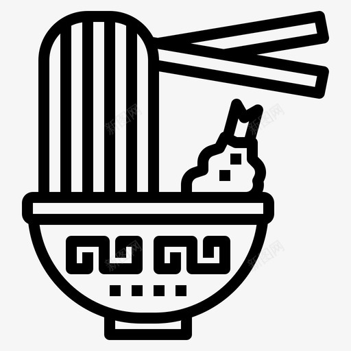 拉面碗食物图标svg_新图网 https://ixintu.com 拉面 日本提纲 汤 碗 面条 食物