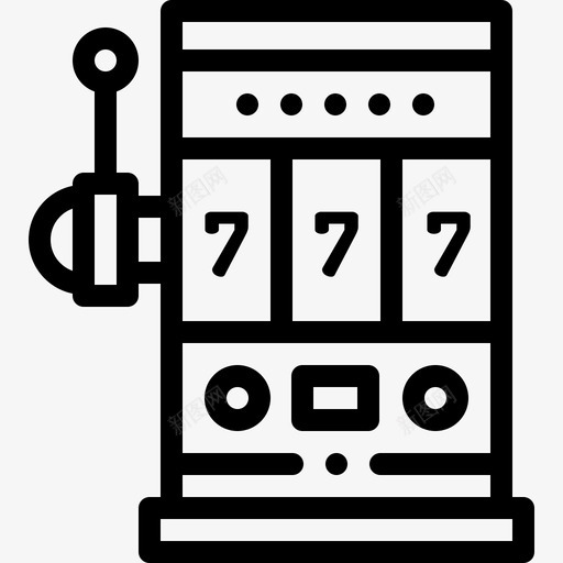 老虎机爱好和自由时间3线性图标svg_新图网 https://ixintu.com 爱好和自由时间3 线性 老虎机