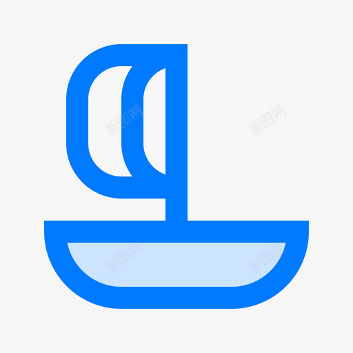船船2蓝色图标svg_新图网 https://ixintu.com 船 船2 蓝色