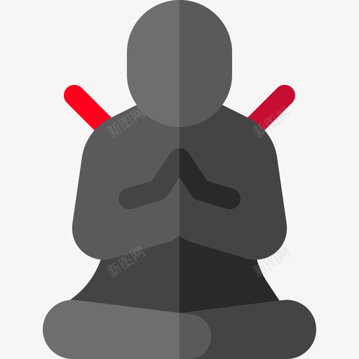 冥想忍者3平坦图标svg_新图网 https://ixintu.com 冥想 平坦 忍者3