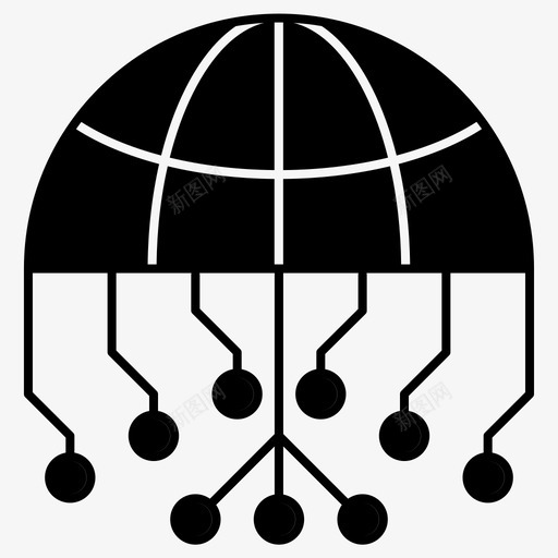 球形电路ic图标svg_新图网 https://ixintu.com ic 球形 电路