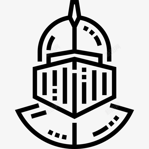 头盔中世纪25岁直纹图标svg_新图网 https://ixintu.com 中世纪25岁 头盔 直纹