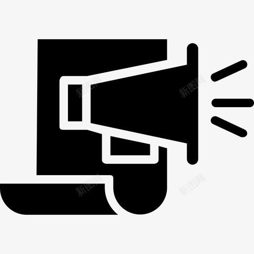 公告广告9实心图标svg_新图网 https://ixintu.com 公告 实心 广告9