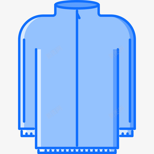 夹克衣服48蓝色图标svg_新图网 https://ixintu.com 夹克 蓝色 衣服48