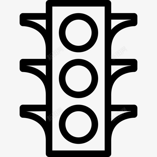 交通灯交通道路标志3线形图标svg_新图网 https://ixintu.com 交通灯 交通道路标志3 线形
