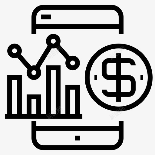商务移动数字金融图标svg_新图网 https://ixintu.com 办公 商务移动 数字 货币 金融