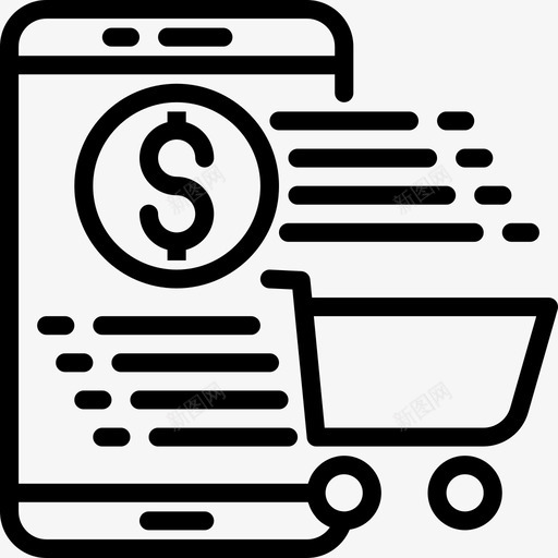 网上商店电子商务51线性图标svg_新图网 https://ixintu.com 电子商务51 线性 网上商店