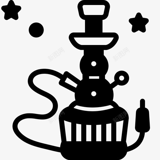 水烟上瘾文化图标svg_新图网 https://ixintu.com 上瘾 文化 水烟 烟