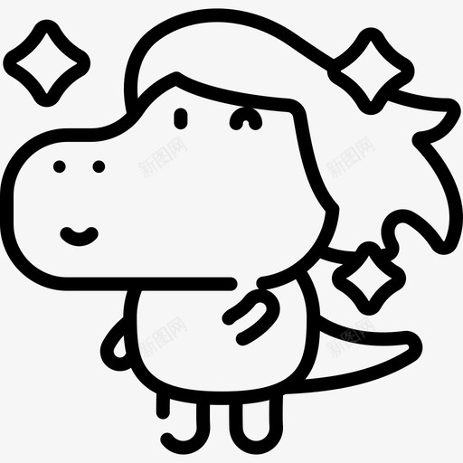 美女恐龙化身场景3线性图标svg_新图网 https://ixintu.com 恐龙化身场景3 线性 美女