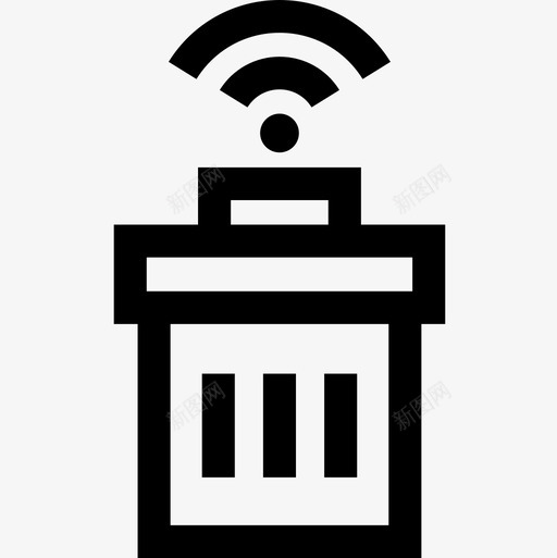 垃圾智慧城市3线性图标svg_新图网 https://ixintu.com 垃圾 智慧城市3 线性