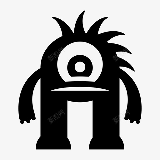 怪物万圣节恐怖图标svg_新图网 https://ixintu.com 万圣节 幽灵 怪物 怪物固体 恐怖