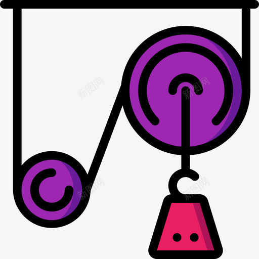 滑轮物理4线性颜色图标svg_新图网 https://ixintu.com 滑轮 物理4 线性颜色