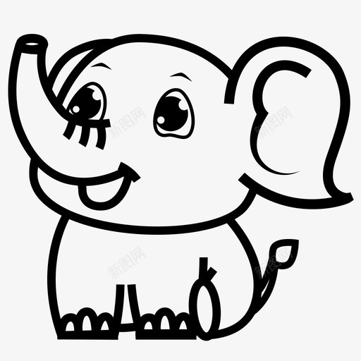 小象图标(1)svg_新图网 https://ixintu.com 小象图标(1)