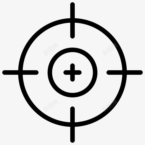 目标危险装备图标svg_新图网 https://ixintu.com 危险 工具 战争 武器 目标 装备