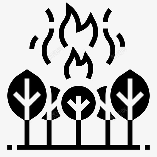 森林火灾灾难火焰图标svg_新图网 https://ixintu.com 核元素雕文 森林大火 森林火灾 火焰 灾难 自然