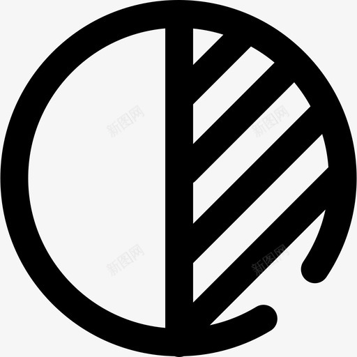 对比度编辑工具9轮廓图标svg_新图网 https://ixintu.com 对比度 编辑工具9 轮廓