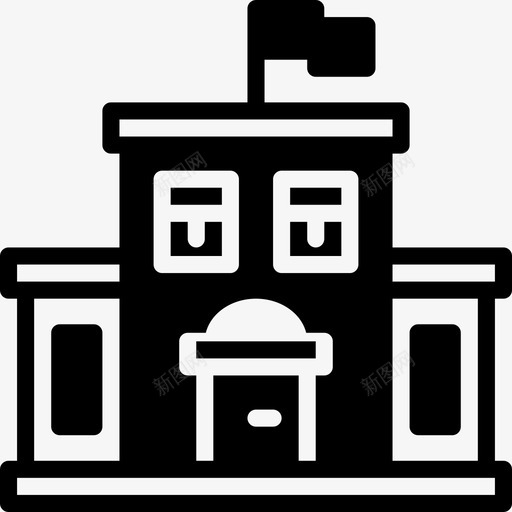 学校41号楼实心图标svg_新图网 https://ixintu.com 41号楼 学校 实心