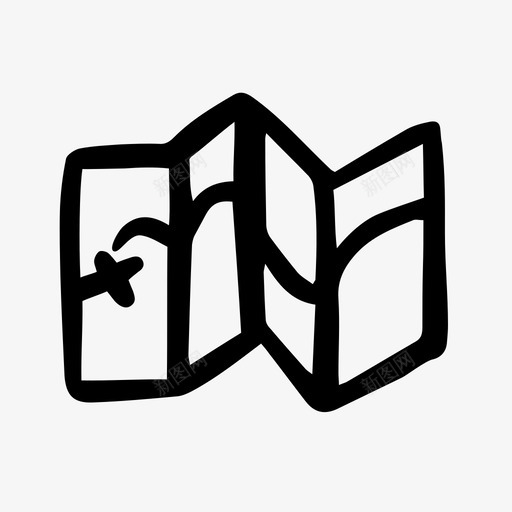 地图驾车expore图标svg_新图网 https://ixintu.com expore 公路旅行 地图 手绘图标 搜索 旅行 驾车