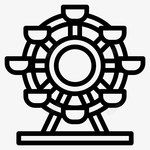 摩天轮集市游乐场图标svg_新图网 https://ixintu.com 乐趣 摩天轮 游乐场 集市