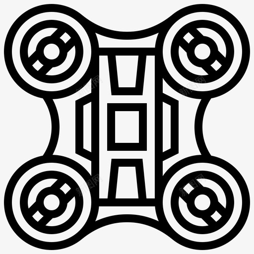 四旋翼机农业飞机图标svg_新图网 https://ixintu.com 农业 四旋翼机 无人机 飞机