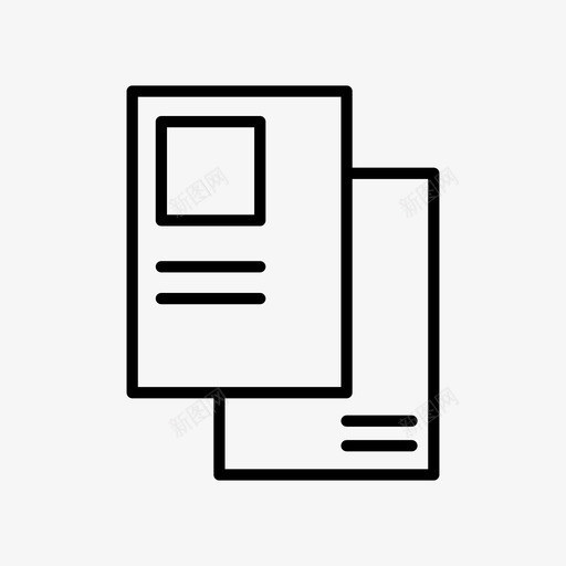 报纸数据报告文件图标svg_新图网 https://ixintu.com 信件 报纸 数据报告 文件 新闻信件