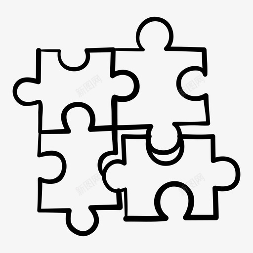 拼图管理策略图标svg_新图网 https://ixintu.com 拼图 策略 管理