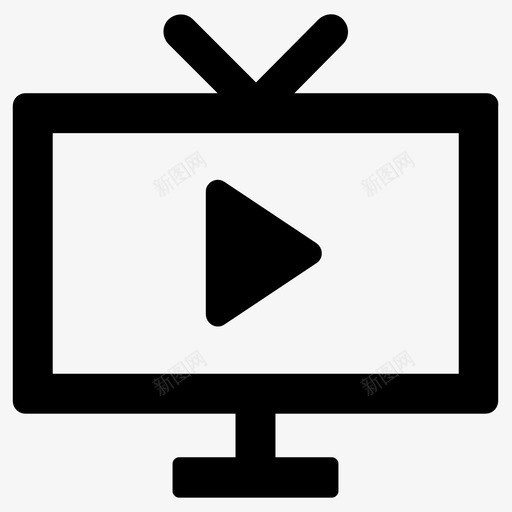 电视设备监视器图标svg_新图网 https://ixintu.com 屏幕 电视 监视器 设备