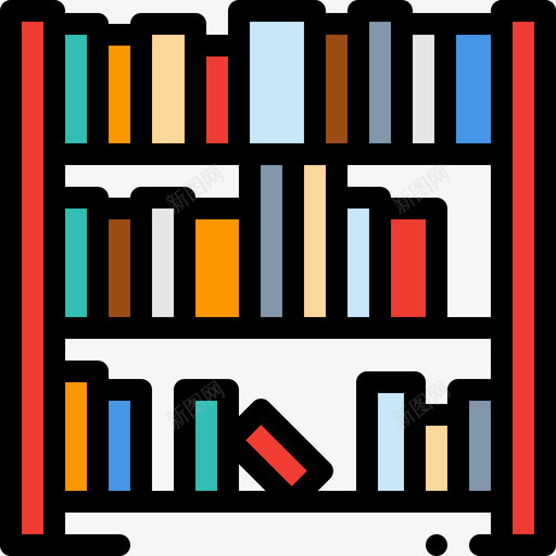 图书馆大学22线性颜色图标svg_新图网 https://ixintu.com 图书馆 大学22 线性颜色