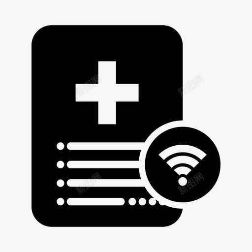 无线医疗报告文档健康报告图标svg_新图网 https://ixintu.com wifi 健康报告 医疗报告 文档 无线医疗报告