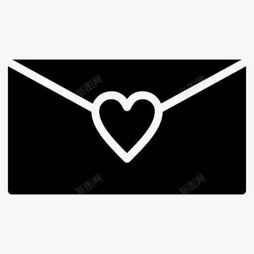 婚礼请柬信封爱情图标svg_新图网 https://ixintu.com 信封 婚礼glyphsolid 婚礼请柬 爱情