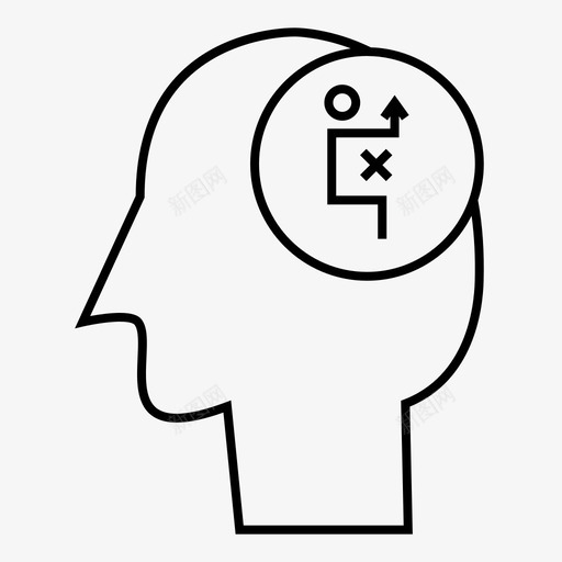 计划头脑人类图标svg_新图网 https://ixintu.com 人类 人类思维 头脑 思维 计划 过程
