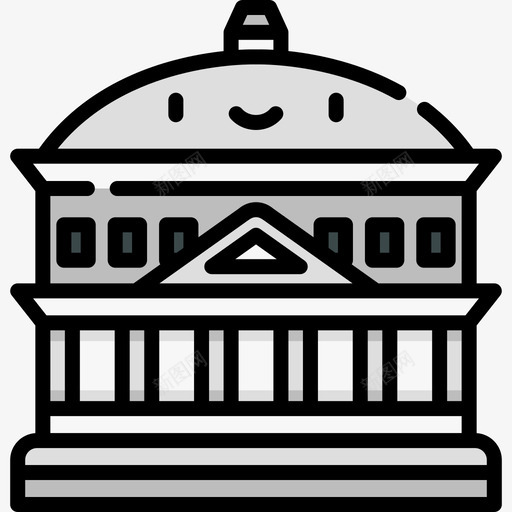 梵蒂冈地标古迹7线性颜色图标svg_新图网 https://ixintu.com 地标古迹7 梵蒂冈 线性颜色