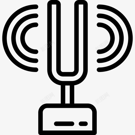 音叉物理8线性图标svg_新图网 https://ixintu.com 物理8 线性 音叉