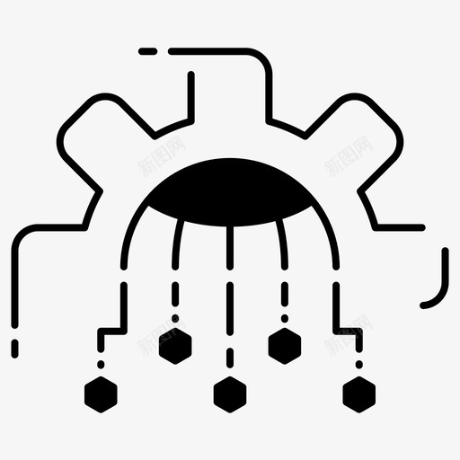 齿轮设置地球仪图标svg_新图网 https://ixintu.com 地球仪 齿轮设置