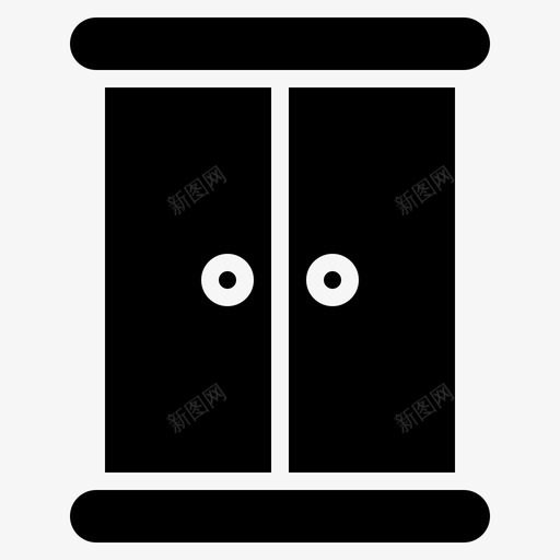 衣柜家具家用图标svg_新图网 https://ixintu.com 家具 家具和家用glyphsolid 家用 衣柜