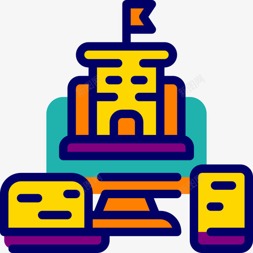 在线学习在线教育11线性颜色图标svg_新图网 https://ixintu.com 在线学习 在线教育11 线性颜色