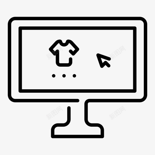 电脑衬衫购物网上销售图标svg_新图网 https://ixintu.com 电子商务和网上购物 电脑衬衫购物 网上 销售