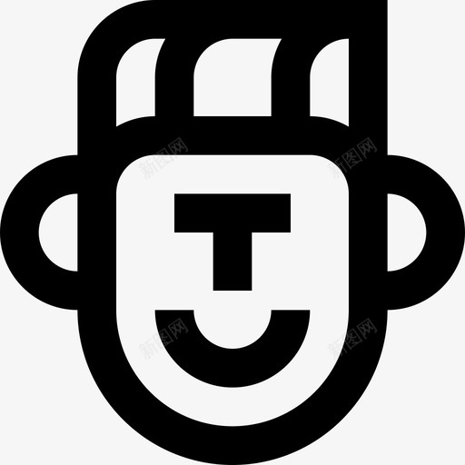 发型男士发型直发图标svg_新图网 https://ixintu.com 发型 男士发型 直发