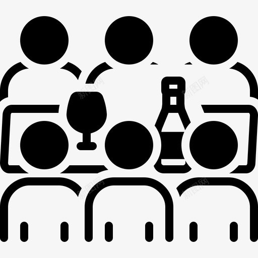 聚会庆祝朋友图标svg_新图网 https://ixintu.com 庆祝 朋友 聚会