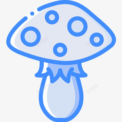 毒蕈秋天60蓝色图标svg_新图网 https://ixintu.com 毒蕈 秋天60 蓝色