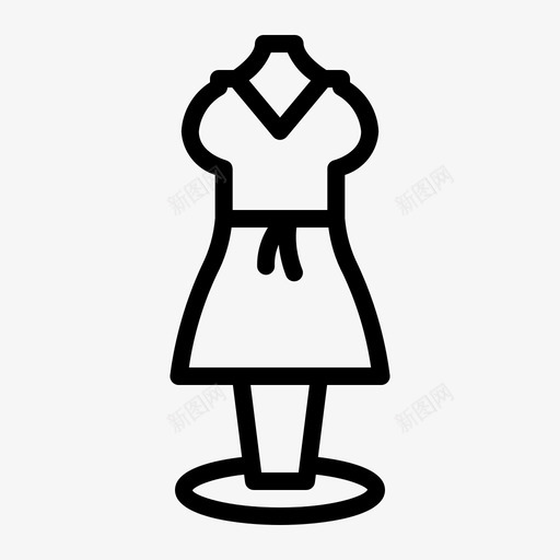 服装展台服装展示服装造型图标svg_新图网 https://ixintu.com 商场购物和销售 商店展示 服装展台 服装展示 服装造型 梳妆台 道具