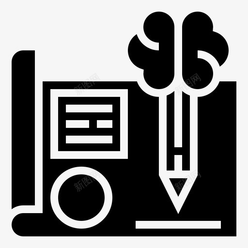 素描艺术作品创作图标svg_新图网 https://ixintu.com 创作 图形设计glyph 构思 素描 绘图 艺术作品