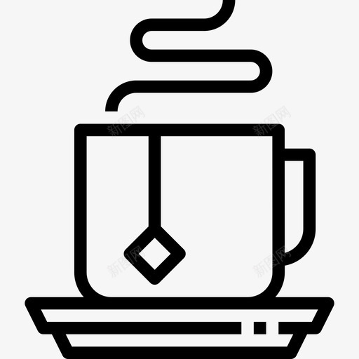 茶66号办公室直线型图标svg_新图网 https://ixintu.com 66号办公室 直线型 茶